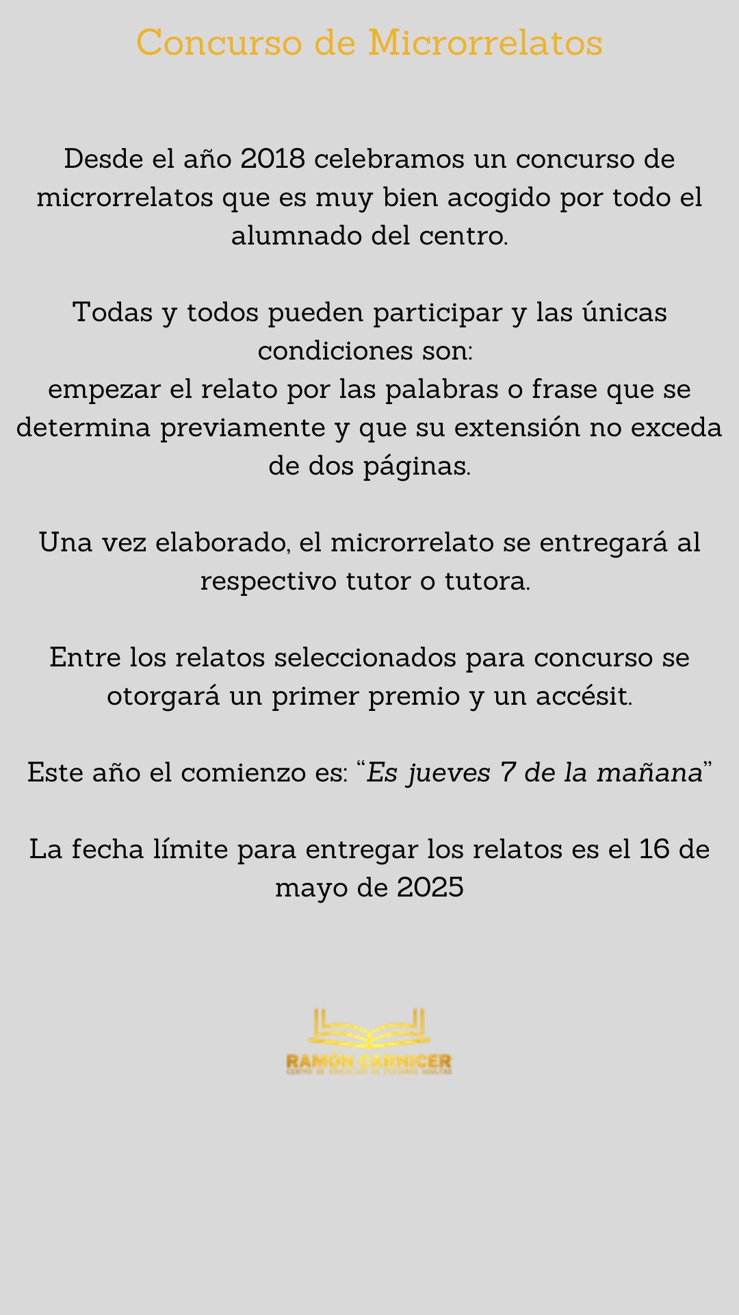 Bases del concurso de microrrelatos