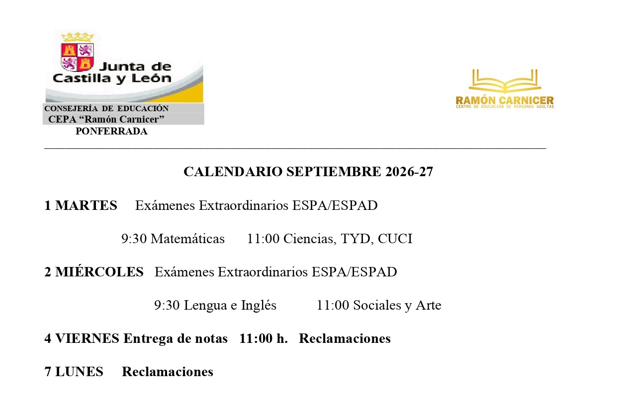 Calendario de septiembre 2026
