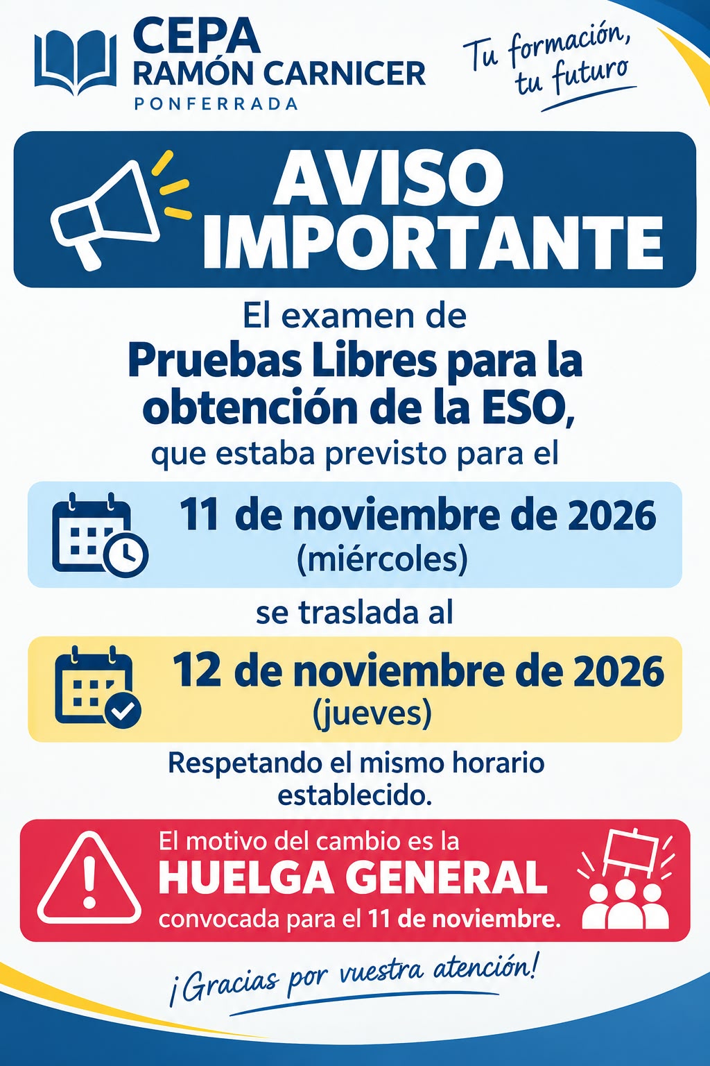 Pruebas libres 2026